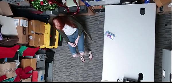  Cute Redhead Fucked for Stealing Electronics From Mall